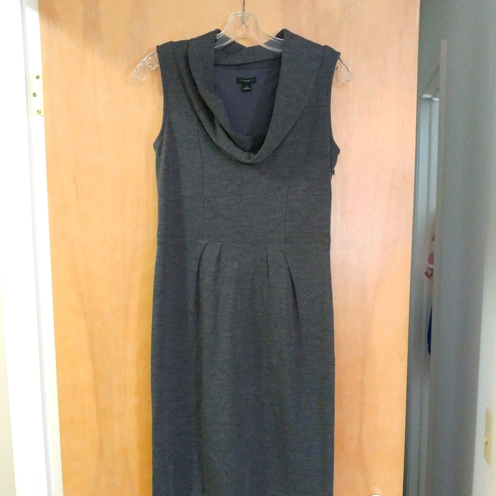 Ann taylor Gray cowl neck dress size 4